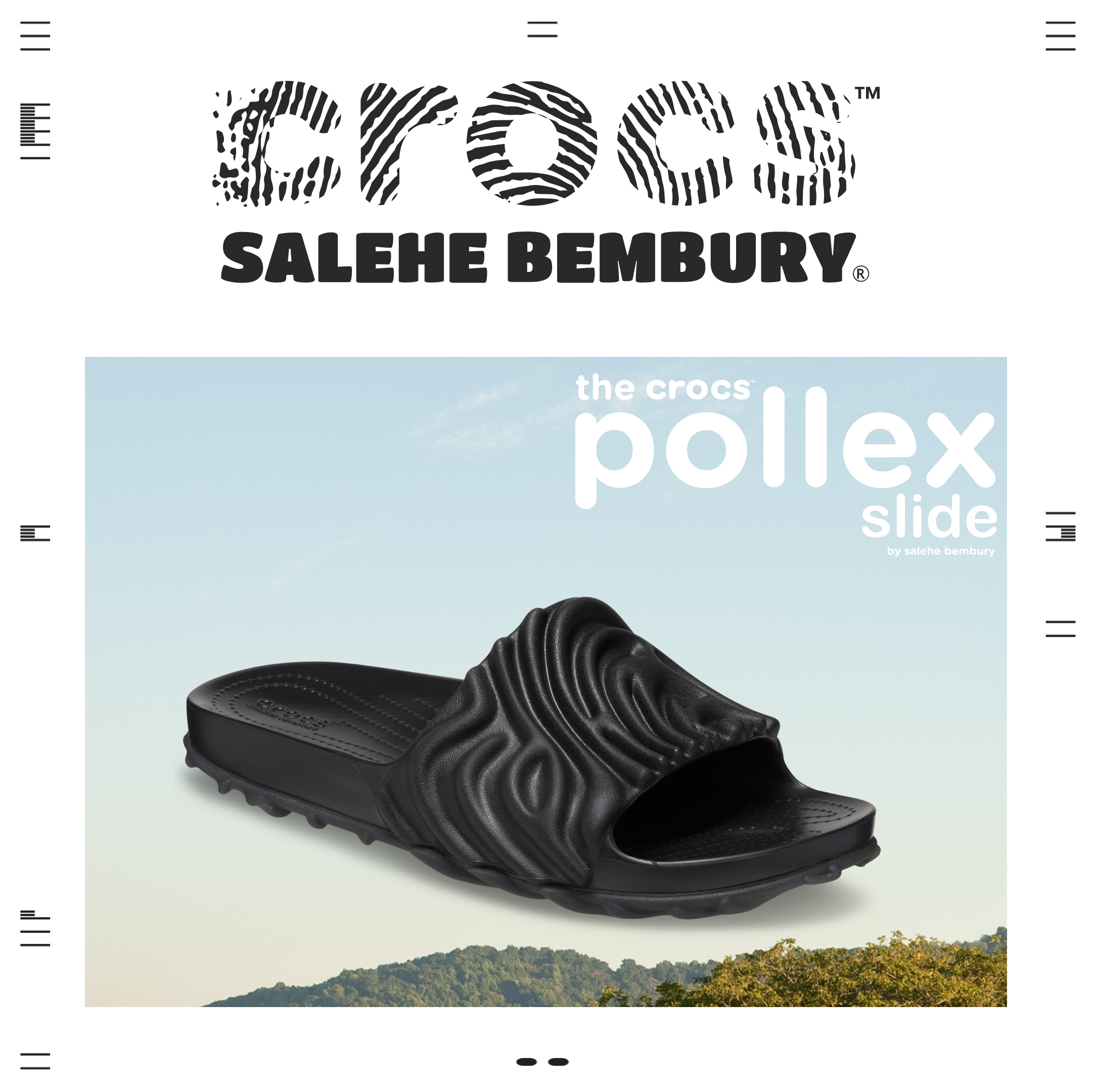 クロックス サレヘベンバリーx ポーレックス スライド Crocs SaleheBembury x ThePollexSlide 208685-0KV