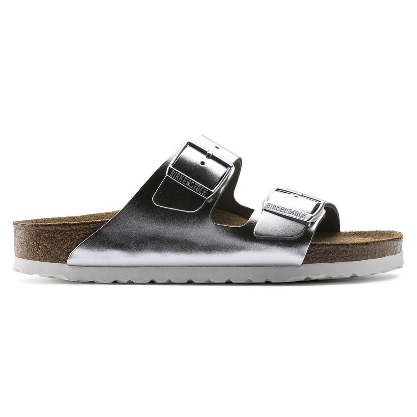 ビルケンシュトック  アリゾナ ソフトフットベッド BIRKENSTOCK Arizona SFB LENA Metallic Silver