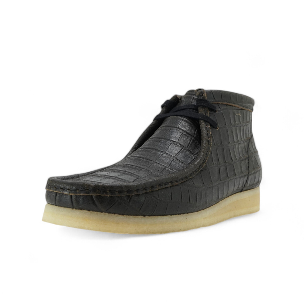 クラークス ワラビー ブーツ Clarks Wallabee Boot BlkCroc Distress