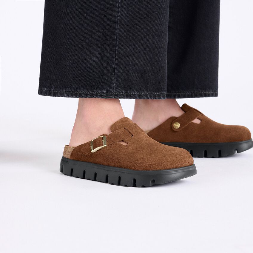 ビルケンシュトック  ボストン チャンキー  BIRKENSTOCK BOSTON CHUNKY LEVE DARK TEA/BLACK